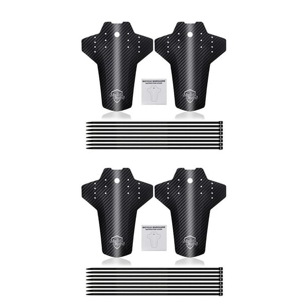 Eigraketly Guardabarros de plástico para bicicleta de montaña, 2 uds., patrón de fibra de carbono, guardabarros para bicicleta de carretera, Dirtboard, Type1 NO1 Eigraketly CBP043549