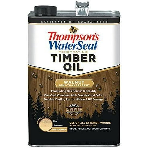 Thompson's Waterseal TH.04884116 SemiTransparent Timber Oil, Walnut, 1 Gallon