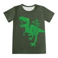 thumbnail image 4 of WOYY Toddler Boys Casual Outfits Dinosaur Short Sleeve T Shirt and Shorts Set, Size 2-12, 4 of 4