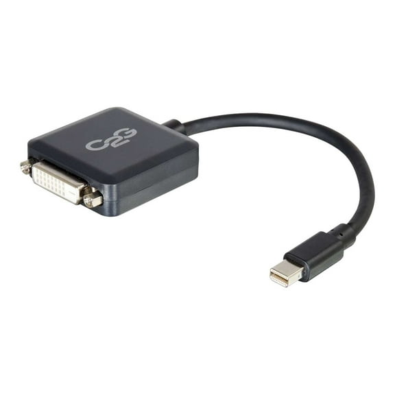 C2G 8in Mini DisplayPort to DVI Adapter-Thunderbolt to DVI-D Converter-M/F Black - DisplayPort cable - 8 in