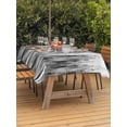 thumbnail image 2 of Outdoor Tablecloth with Umbrella Hole and Zipper, Black Grey Vintage Rectangle Table Cloth 60x102 Inch Waterproof Tablecloth, Retro Abstract Art Picnic Table Cover for Patio Camping, 2 of 7
