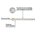 thumbnail image 2 of Manguera de Gas FOSET Inoxidable 3/8'' X 3/8'' 1 MT, 2 of 4