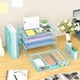 thumbnail image 5 of Organizador de escritorio Marbrasse de 4 niveles con archivador y cajón azul, 5 of 7