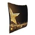 thumbnail image 2 of Haiem Gold Glittering Stars Print Velvet Soft Solid Decorative Square Throw Pillow Covers Set with Elegant Piping Christmas Cushion Case for Sofa Bedroom Car-16"x16", 2 of 8