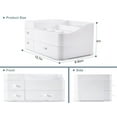 thumbnail image 3 of LQQBOX Makeup Organizer for Vanity, Large Capacity Desk Organizer with Drawers for Cosmetics, Lipsticks, Jewelry, Nail Care, Skincare, Ideal for Bedroom and Bathroom Countertops - Large White, 3 of 7