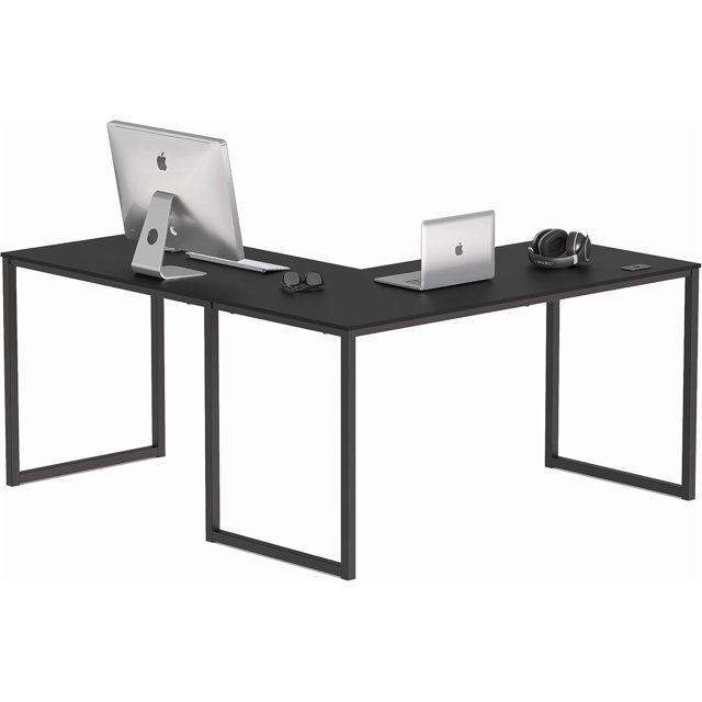 Commercial-Grade Office Computer Desk x cm Silver w/Espresso Top