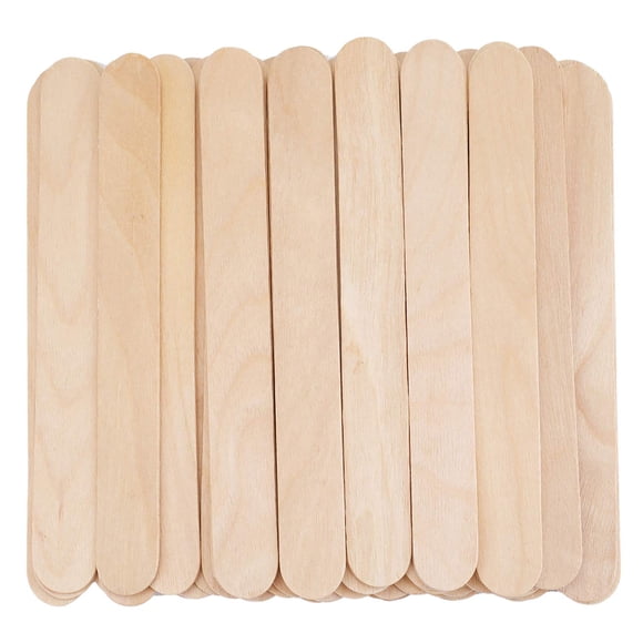 Hedume Paquete de 600 varillas de cera anchas y grandes, aplicador de espátula para cera de madera, depilación corporal, varillas artesanales, aplicador de espátula