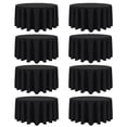 thumbnail image 1 of Mantel redondo CKIKU de poliéster negro de 90 cm (8 paquetes), 1 of 8