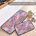 thumbnail image 6 of Coolnut Kitchen Rugs 2 Piece Waterproof Non Slip Kitchen Mat Modern Flower Kitchen Rug Set for Sink Office Kitchen Cafe, 19.7"x47.2"+19.7"x27.6" Home Decor Gifts, 6 of 7