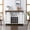 White+Mango, variant on Kojooin Farmhouse-Style Coffee Bar Counter with Storage Space, 47-Inch Wine Cabinet with Sliding Barn Doors, Sideboard with 16-Bottle Wine Rack, Suitable for Dining Room and Living Room