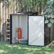 Fithood Outdoor Garden Storage Shed Galvanized Steel Tool House