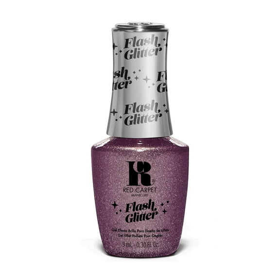 Red Carpet Manicure Fortify & Protect Mauve Pink Glitter Gel Polish for Strong, Healthy Nails - Infused with Vitamin A & Biotin - (I'M Made To Sparkle) Led Nail Gel Color, 0.3 Fl Oz