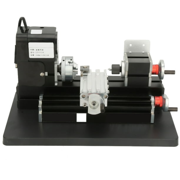 Mini Lathe 100 240V Mini Metal Lathe US Plug 24W Acrylic For