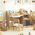 thumbnail image 2 of Gymax Kids Desk & Chair Set w/ Open Shelves Drawer & Fabric Storage Bin, 2 of 10