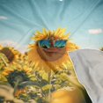 thumbnail image 4 of Sunflowers Wear Sunglasses Women's Fashion Soft Scarf Square Satin Head Scarf Neck Scarf Head Hair Wraps, 4 of 6