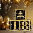 thumbnail image 5 of Cheinxy 18th Birthday Decorations Boxes With Birthday Banner for Men or Boy- 4PCS Black Gold Time To Adult 18th Birthday Balloons Boxes,18 Year Old Party Supplies for Men Boy, 5 of 9
