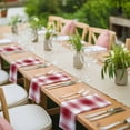 thumbnail image 3 of Red Checkered Cloth Napkins, Red White Plaid Farmhouse Washable and Reusable Dinner Napkins Set of 8, Table Napkin for Kitchen Party Birthday Wedding Hotel Housewarming 20"x20", 3 of 8