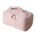 thumbnail image 1 of Bolsa de cosméticos PU Caja de maquillaje de gran capacidad a cuadros para viajes femeninos (rosa) Ehuebsd Cuidado Belleza, 1 of 6