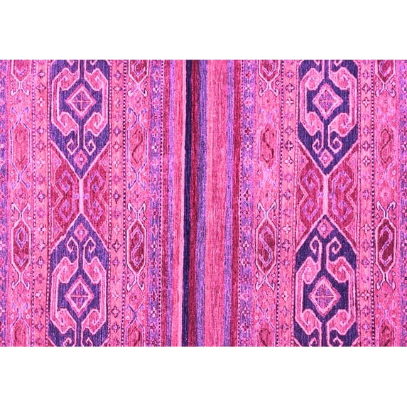 Ahgly Company Indoor Rectangle Abstract Pink Modern Area Rugs, 8' x 10'