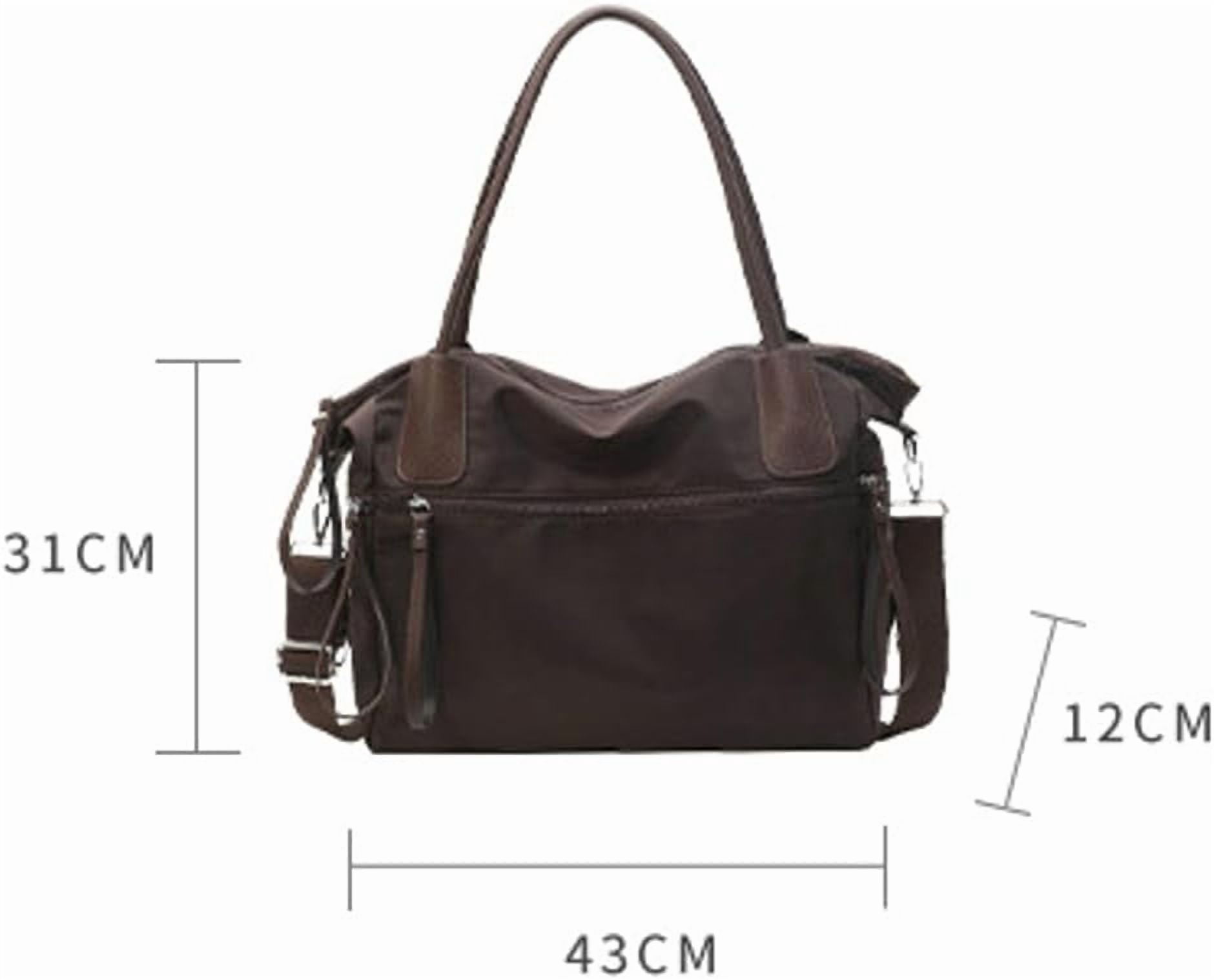 Zhengup Large Handbags for Women Top-Handle Purse Roomy Casual Shoulder Crossbody Bags Nylon Travel Working Tote Purse