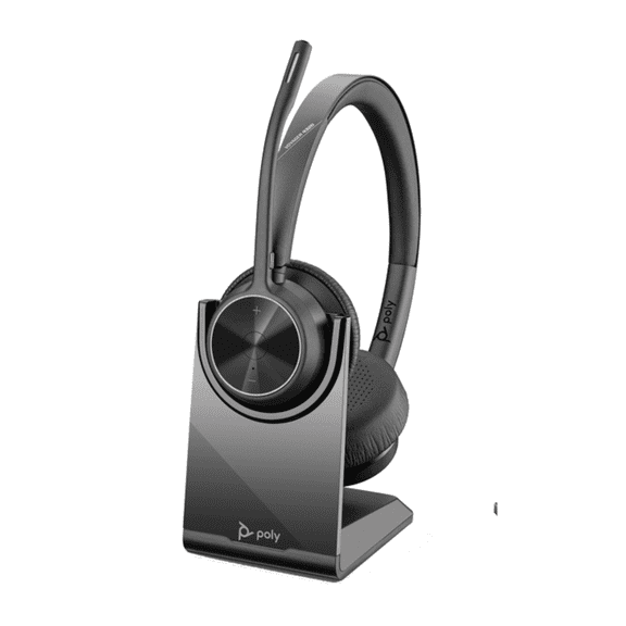 Pre-Owned Poly Voyager 4320-M Wireless Stereo Headset with Charging Stand & BT700 Dongle – 77Z32AA