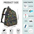 thumbnail image 6 of Gaming Pattern Backpack for School,Schoolbag with Adjustable Shoulder Straps & Padded Back,13.4"x11"x4.7", 6 of 6