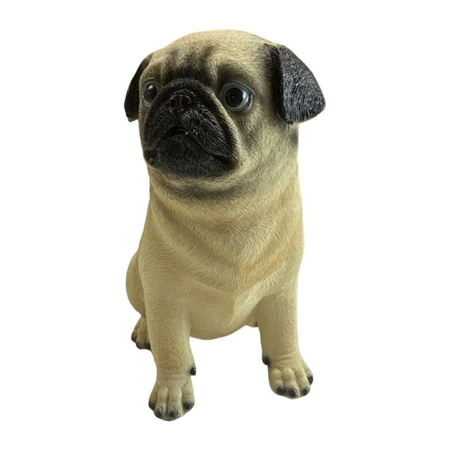 simhoa Statue de Chien en Résine Ornement Modèle de Chien pour Jardin Chambre Armoire Bouledogue