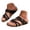 Black, variant on Women's Cork Footbed Sandals with Arch Support Comfortable Slip on Slides Braided Strappy Walking Casual Summer Flip Flops Shoes Red,6.5