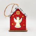 thumbnail image 3 of XWSHYW Decoraciones Navideñas Madera para Navidad, Casa Pequeña de Madera Brillante, Cabaña de Troncos Colgante, Árbol de Navidad, Decoración de Ventana, 3 of 4