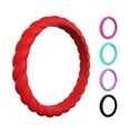 thumbnail image 3 of Xinyolin 2Pcs Braided Twist Pattern Silicone Women's Ring Wedding Band Party Accessory, 3 of 5