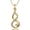 Gold, variant on Yoursfs Teardrop Pendant Necklace For Women CZ Green And Silver White Gold Plated Cubic Zirconia Emerald Birthstone Ladies Jewelry Holiday Gifts