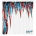 thumbnail image 3 of Ambesonne 4th of July Shower Curtain, Swirled Banners, 69"Wx84"L, Red White and Navy Blue, 3 of 3