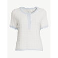thumbnail image 5 of Free Assembly Women's Short Sleeve Tweed Sweater Tee, Midweight, 5 of 6