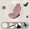 thumbnail image 3 of Aesthetic Brown Red And White Vertical Car Seat Covers Front Seats Universal Fit for Cars SUV Truck Auto Interior Accessories, 3 of 3