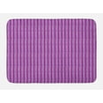 thumbnail image 1 of Abstract Bath Mat, Purple Shades Doodle Pattern with Vertical Dashed Lines Stripes and Dots, Plush Bathroom Decor Mat with Non Slip Backing, 29.5" X 17.5", Magenta and Purple, by Ambesonne, 1 of 2