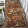 thumbnail image 3 of SAFAVIEH Blossom Madelyn Floral Flowers Wool Runner Rug, Brown/Multi, 2'3" x 14', 3 of 10