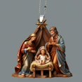 thumbnail image 4 of Adornos de belén navideño en 3D nuevos de 2024, adornos de acrílico para árbol de Navidad colgante para coche de Pascua para el Año Nuevo 2024, 4 of 5