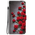 thumbnail image 2 of Leather For Samsung Galaxy S26+ 5G Wallet Case Crystal Material Painted Animal&Flowers&Hearts Pattern, Wallet For Women Men Card Holder Magnetic Clasp Kickstand Folio Case With Hand Strap,Color-30, 2 of 8