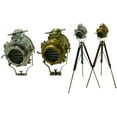 thumbnail image 2 of Industrial Studio Designer Nautical Antique & Chrmoe Finish Searchlight Tripod Floor Lamp Set of Two, 2 of 3