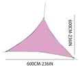 thumbnail image 3 of 19.69 x 19.69 x 19.69 FT Sun Shade Sail Waterproof Right Triangle Canopy Shade Cloth, 95% UV Block Tarp Outdoor Patio Cover for Garden Backyard Deck Awning(Pink), 3 of 3