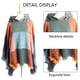 thumbnail image 3 of Capa con capucha a cuadros para mujer, poncho, capa con capucha, chal con borlas, 3 of 6