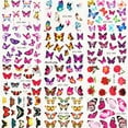 thumbnail image 4 of HZKAICUN Butterfly Nail Decals for Nail Art Nail Supplies Stickers Water Transfer Nail Decals Nail Decorations for Nails Supply Watermark DIY Colorful Art Foils for Nails Design30 Sheets, 4 of 7