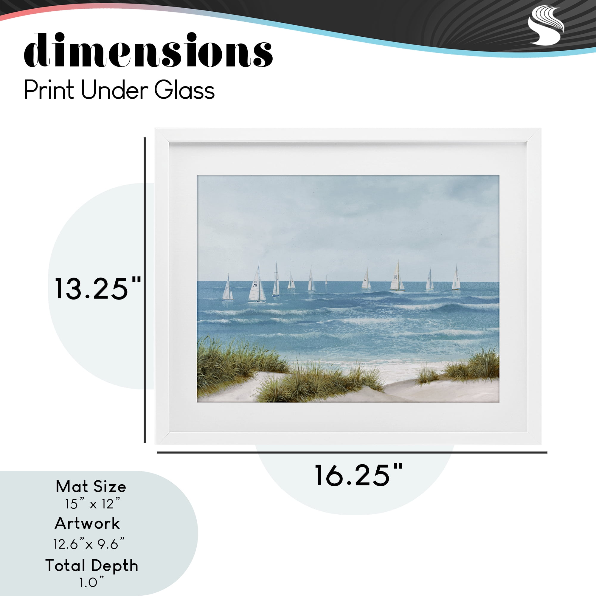 Stupell Industries Sail Away Seaside Boats White Framed Print Under Glass, design by Lorenzo Collective