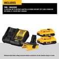 thumbnail image 2 of Kit adaptador de batería DEWALT de 18 V a 20 V con 2 baterías y cargador, 2 of 9