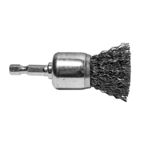 Century Drill & Tool 76201 1" Coarse .0118 Wire End Brush Hex Shank