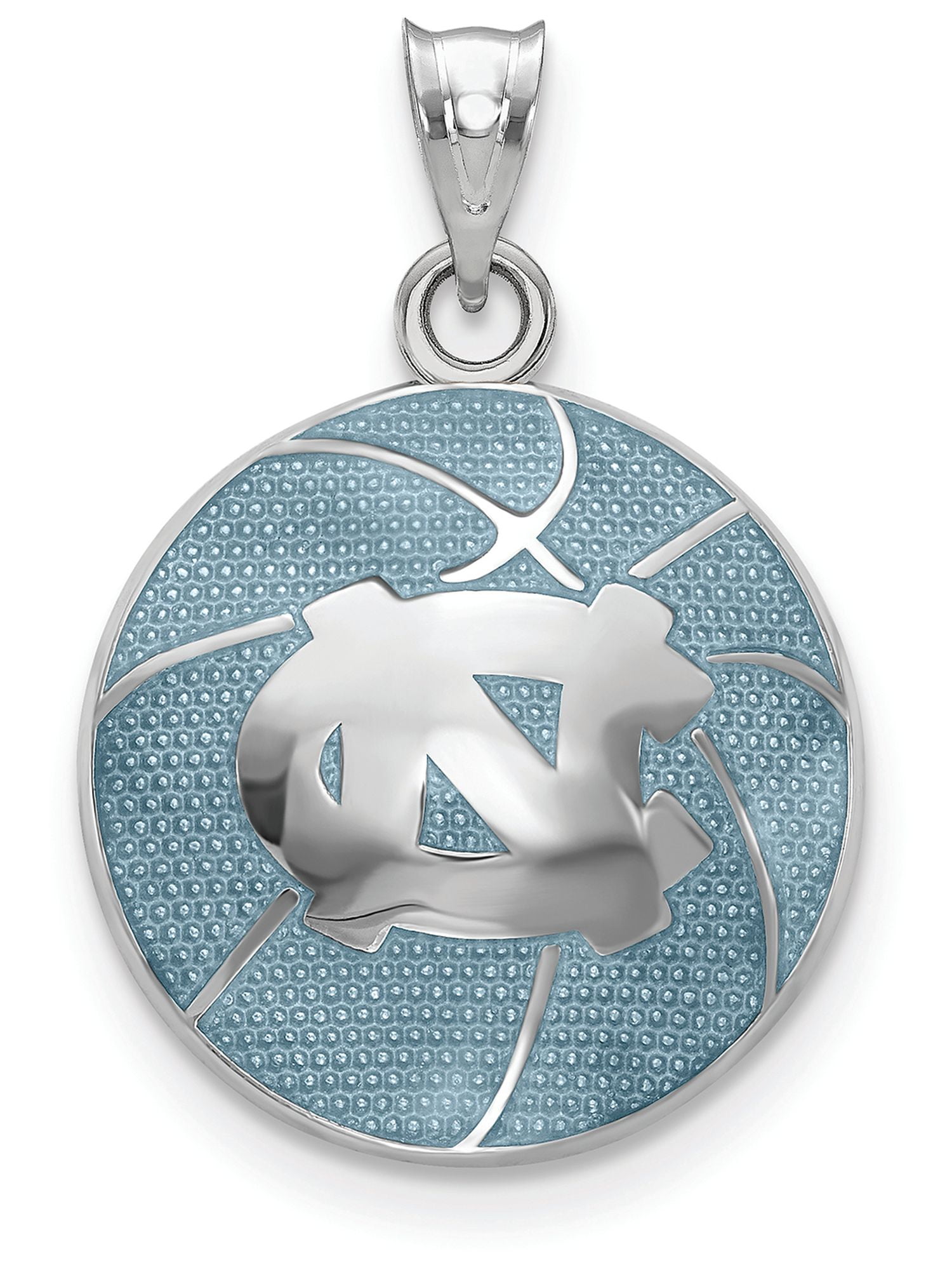 925 Sterling Silver Rhodium-plated Alpha Xi Delta Small Enameled Sororities Pendant Necklace w//18 Chain