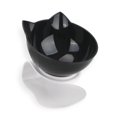 thumbnail image 3 of Greeniant Cuenco para mascotas antideslizante, contenedor de agua potable inclinado de 15 ° con soporte elevado, protección para la columna vertebral, Suministros para gatos 1 Cuenco Negro Greeniant PT000726-03, 3 of 6
