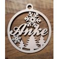 thumbnail image 3 of Adornos de árbol de Navidad personalizados con copos de nieve, decoración navideña de madera, colgante, bola navideña con nombre cortado con láser, regalo de Navidad, 3 of 5