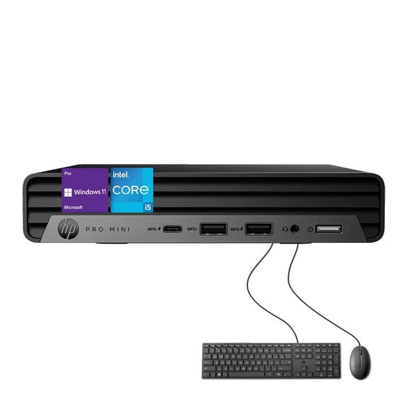 New HP Pro Mini 400 G9 Business Desktop, Intel Core i5-13600T(Beats Intel i7-12700T), 32GB RAM, 1TB SSD, Intel UHD 770, WiFi 6 BT, RJ-45, HDMI, Wired Keyboard & Mouse, Windows 11 Pro