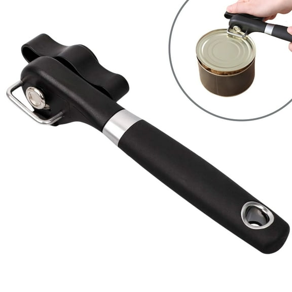 Can Opener Smooth Edge Manual,Can Opener Handheld,No Sharp Edges With Soft Grips,Food Grade Stainless Steel Cutting Can Opener,Professional Ergonomic Can Opener for Kitchen & Restaurant